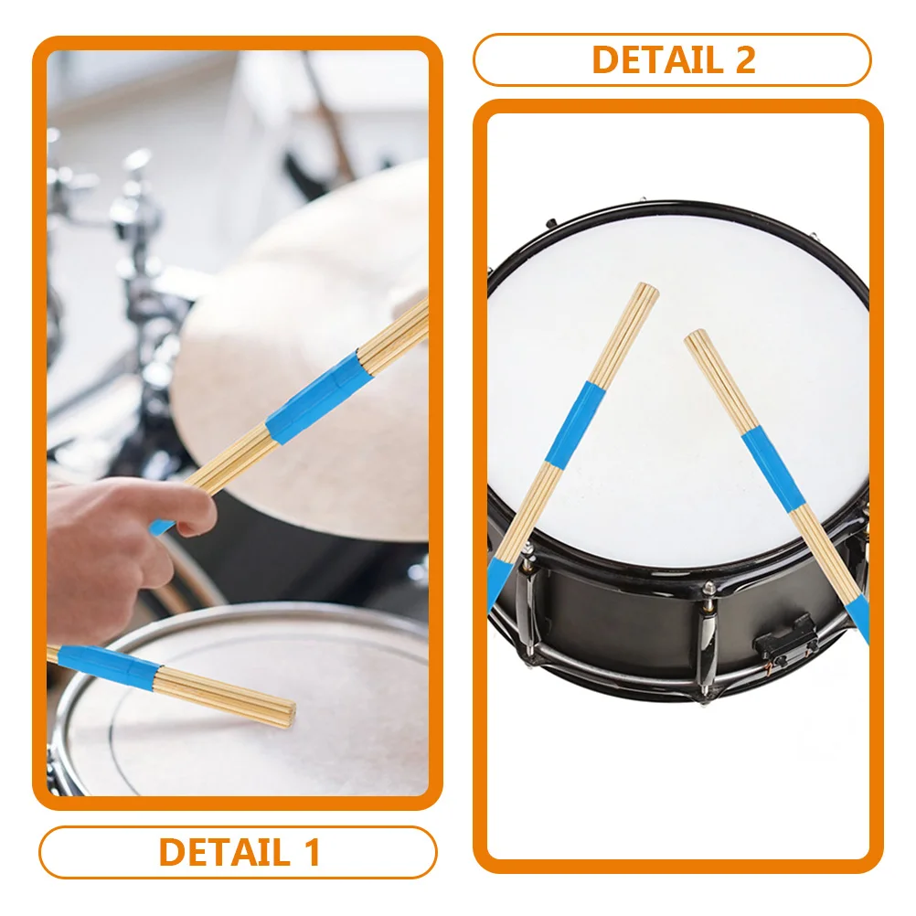 Wooden Drum Brush Bass Kit Accessories 3 Pairs Blue Random Percussion Instrument Stick Music Drumstick Lightweight
Wooden Drum Brush Bass Kit Accessories 3 Pairs Blue Random Percussion Instrument Stick Music Drumstick Lightweight