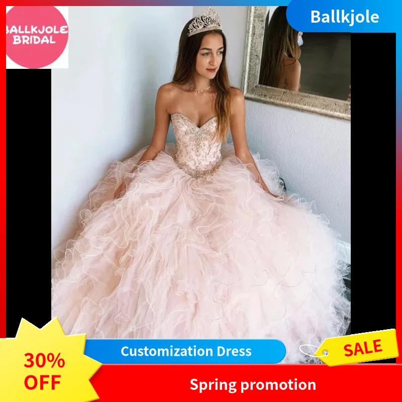 Sweetheart Ball Quinceañera Dress Crystal Embellished Sweet 16 Organza Birthday Party Gown Vestido De 15 Años Quinceañera
Sweetheart Ball Quinceañera Dress Crystal Embellished Sweet 16 Organza Birthday Party Gown Vestido De 15 Años Quinceañera