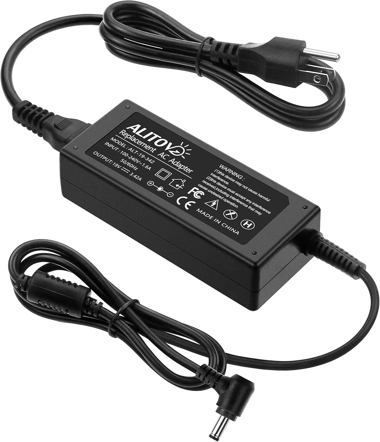 19V 3.42A 65W Power Supply Adapter with 5.5x2.5mm Plug for Monitors, Speakers, Printers
19V 3.42A 65W Power Supply Adapter with 5.5x2.5mm Plug for Monitors, Speakers, Printers