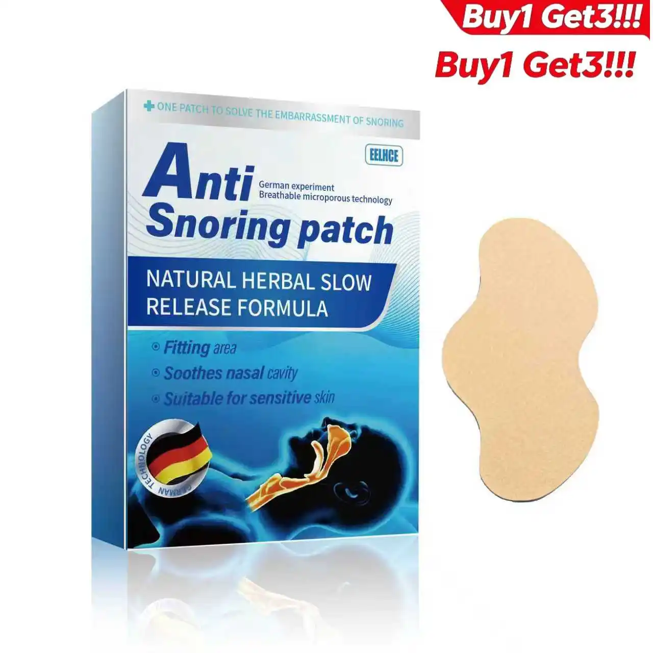 Buy 1 Get 3 Breathable Anti-Snoring Patch Gentle Sleep Support Stickers Reduce Snoring for Men Women Nighttime Use
Buy 1 Get 3 Breathable Anti-Snoring Patch Gentle Sleep Support Stickers Reduce Snoring for Men Women Nighttime Use
