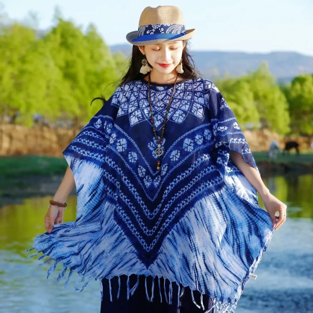 Thin Summer Cloak Capes Fashion Clothes Casual Vintage Ethnic Style Elegant Streetwear Cotton Coats Jackets Shawl Women Clothing
Thin Summer Cloak Capes Fashion Clothes Casual Vintage Ethnic Style Elegant Streetwear Cotton Coats Jackets Shawl Women Clothing