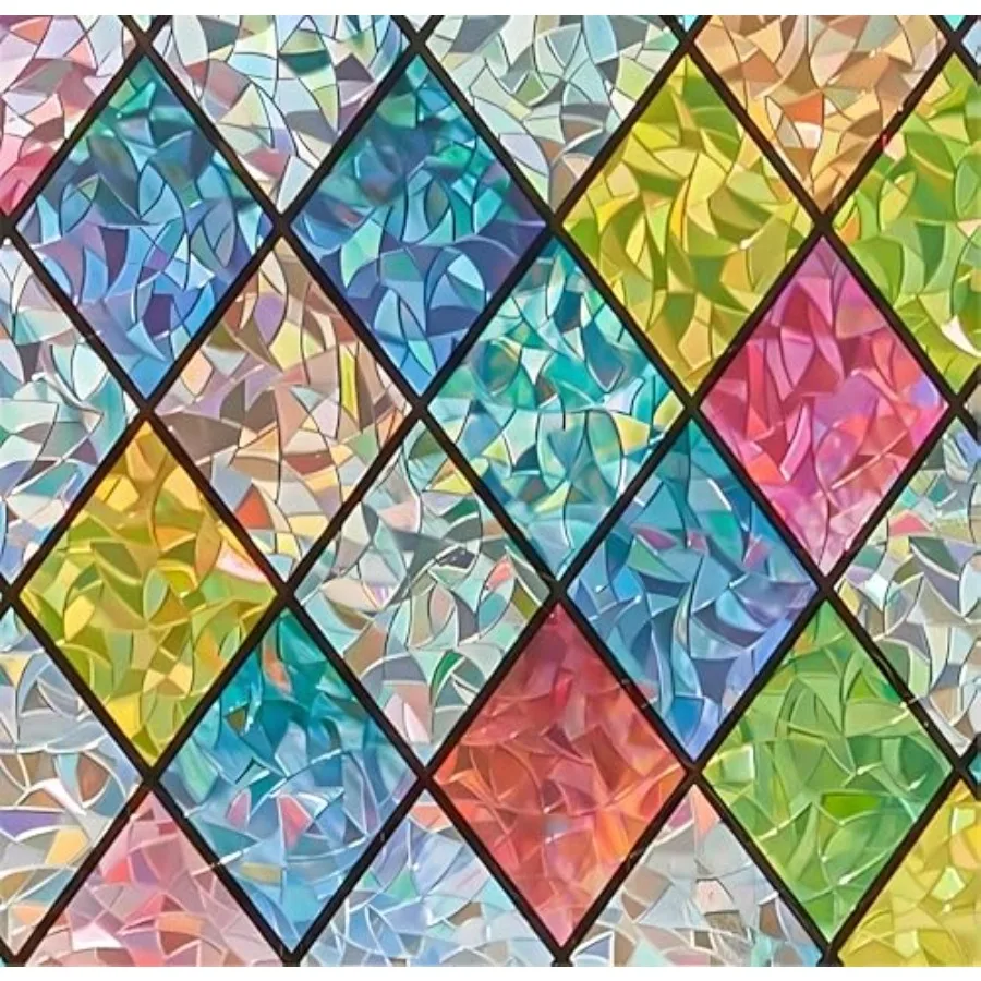 Window Privacy Film Stained Glass Decorative Window Cling 3D Static Clings Colorful for Home Decoration, Anti-UV and Heat Contr
Window Privacy Film Stained Glass Decorative Window Cling 3D Static Clings Colorful for Home Decoration, Anti-UV and Heat Contr