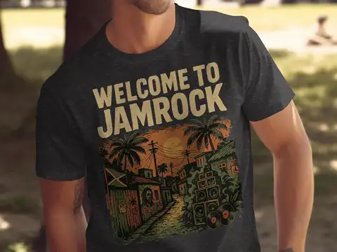 Welcome To Jamrock Reggae Jamaica Graphic T Shirt Vintage Rasta Music Cotton Short Sleeve Unisex Streetwear Tee