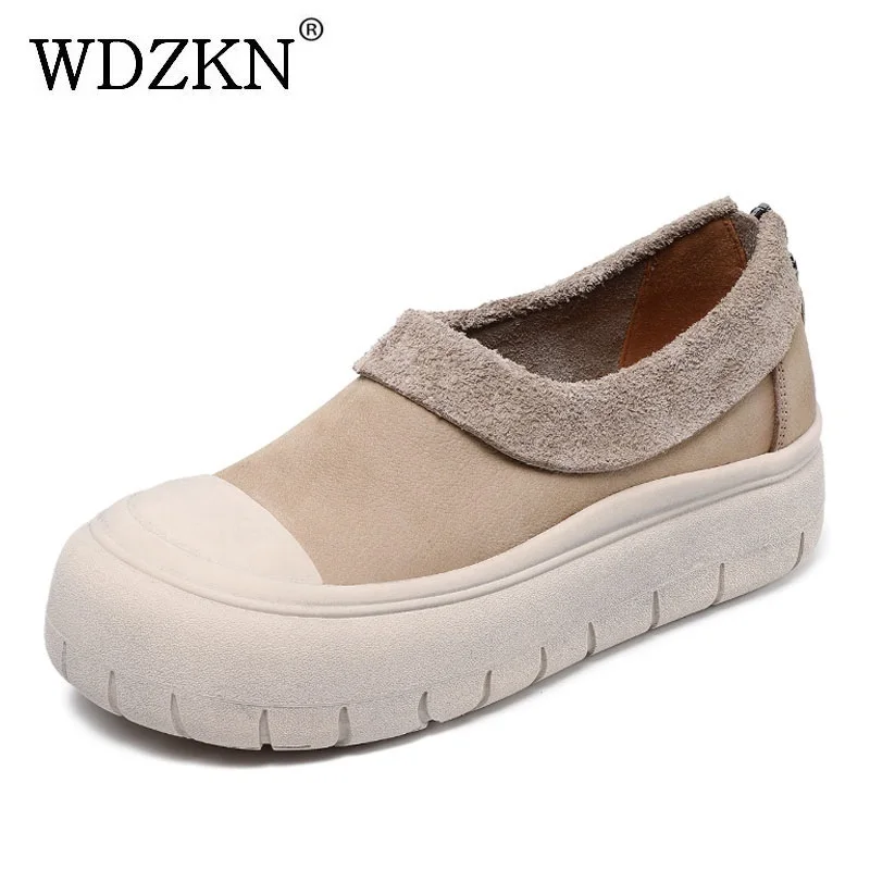 Женские туфли на плоской платформе WDZKN, весна 2026, с круглым носком, на молнии сзади, из натуральной кожи, на толстой подошве, повседневные кроссовки, женские кеды
Женские туфли на плоской платформе WDZKN, весна 2026, с круглым носком, на молнии сзади, из натуральной кожи, на толстой подошве, повседневные кроссовки, женские кеды