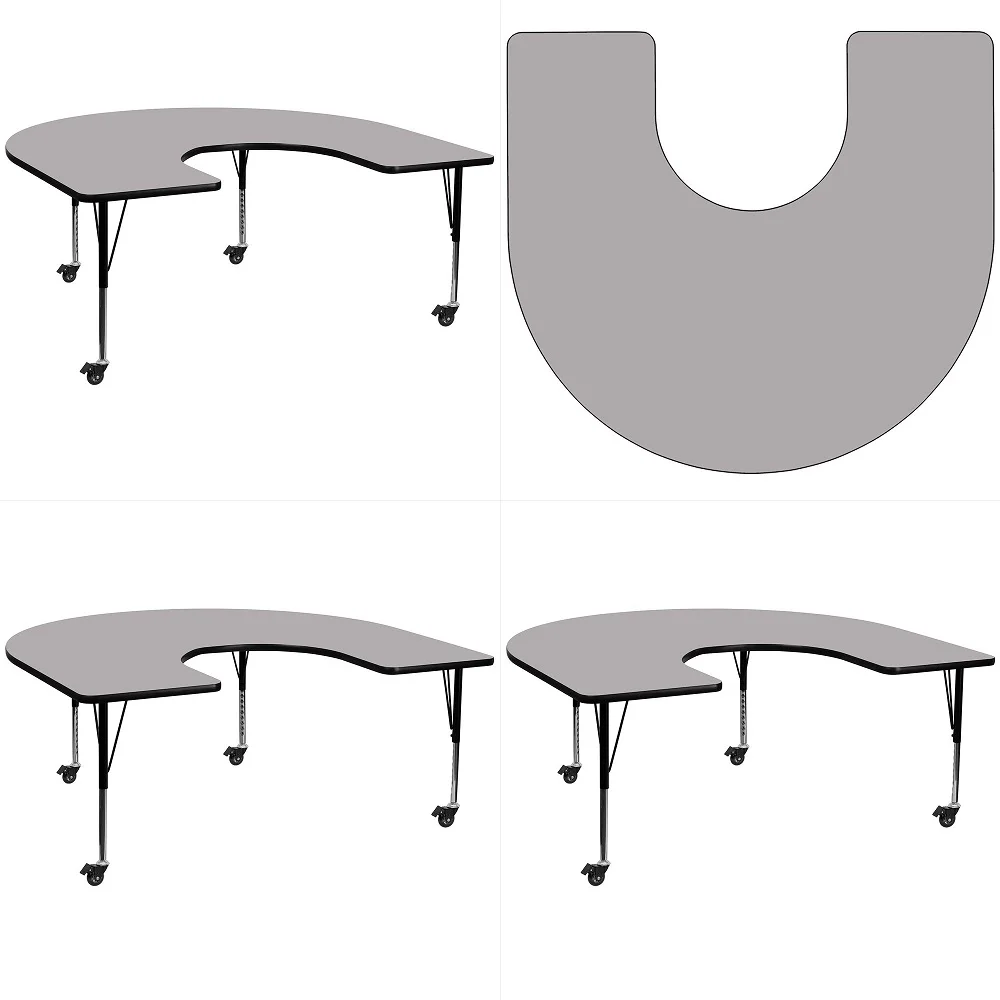 Products 80565 Adjustable Height Folding Utility Table, 6, Almond
Products 80565 Adjustable Height Folding Utility Table, 6, Almond