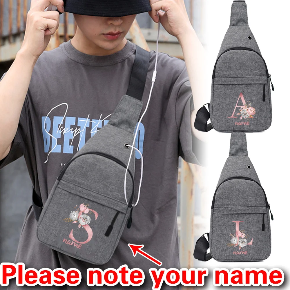 Personalized Custom Pink Letter Men's Gray Chest Bag Multifunctional Casual Crossbody Bag Men's Fashionable Shoulder Bag
Personalized Custom Pink Letter Men's Gray Chest Bag Multifunctional Casual Crossbody Bag Men's Fashionable Shoulder Bag