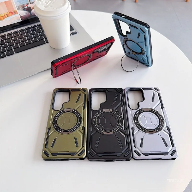 The mech armor hard shell magnetic rotating stand is suitable for Samsung S22 S23 S24 S25 S26 PLUS FE ULTRA protective cases.
The mech armor hard shell magnetic rotating stand is suitable for Samsung S22 S23 S24 S25 S26 PLUS FE ULTRA protective cases.