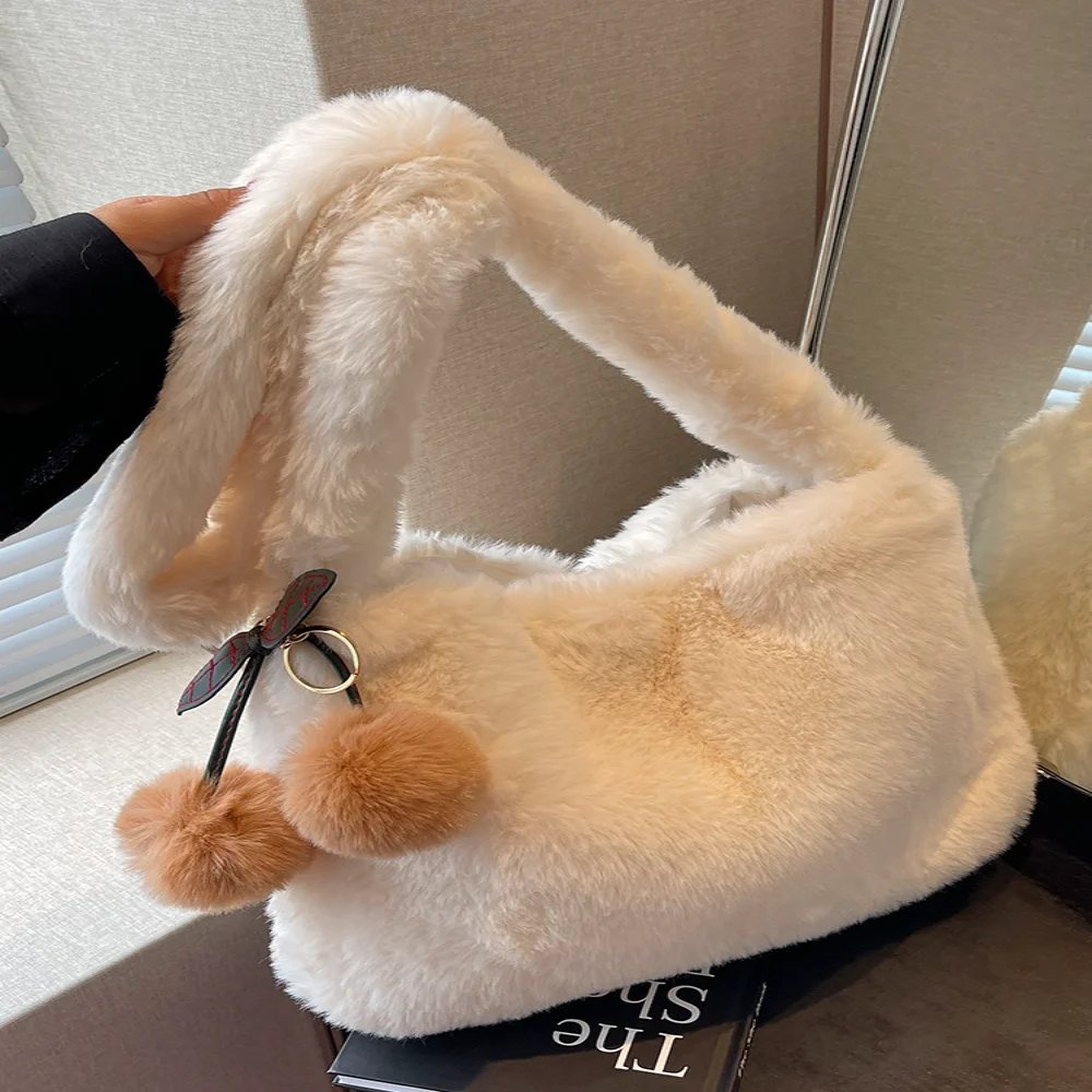 Cute Cherry Keychain Pendant Handbag for Women Fashionable Soft Plush Shoulder Bag Large Capacity Casual Commuter Tote Bag
Cute Cherry Keychain Pendant Handbag for Women Fashionable Soft Plush Shoulder Bag Large Capacity Casual Commuter Tote Bag