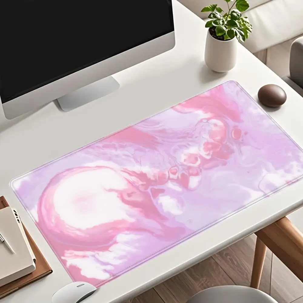 Delicate abstract pattern large Mouse Pad Desk Mat office rug Non-Slip Stitched Edge pc accessories keyboard mousemat