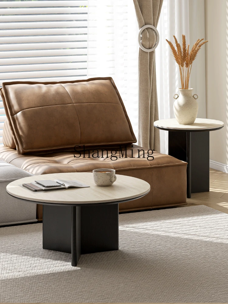HJ modern simple rock slab cave stone round coffee table small apartment living room household coffee table combination
HJ modern simple rock slab cave stone round coffee table small apartment living room household coffee table combination