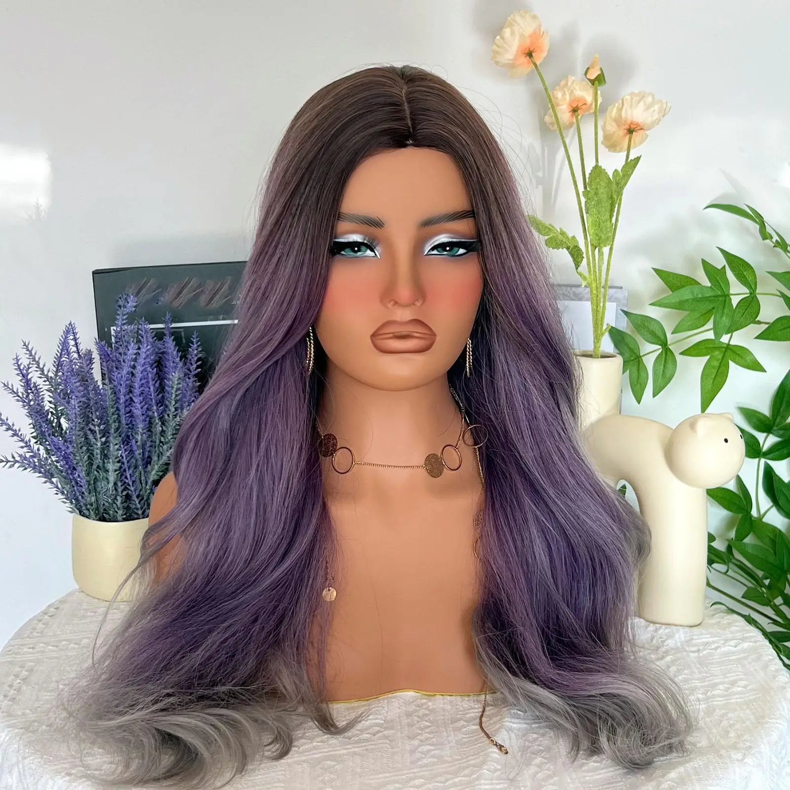 Realistic Female Mannequin Head, Professional Wig Head with Makeup, Wig Showing Stand Wig Holder for Necklace Showcase
Realistic Female Mannequin Head, Professional Wig Head with Makeup, Wig Showing Stand Wig Holder for Necklace Showcase