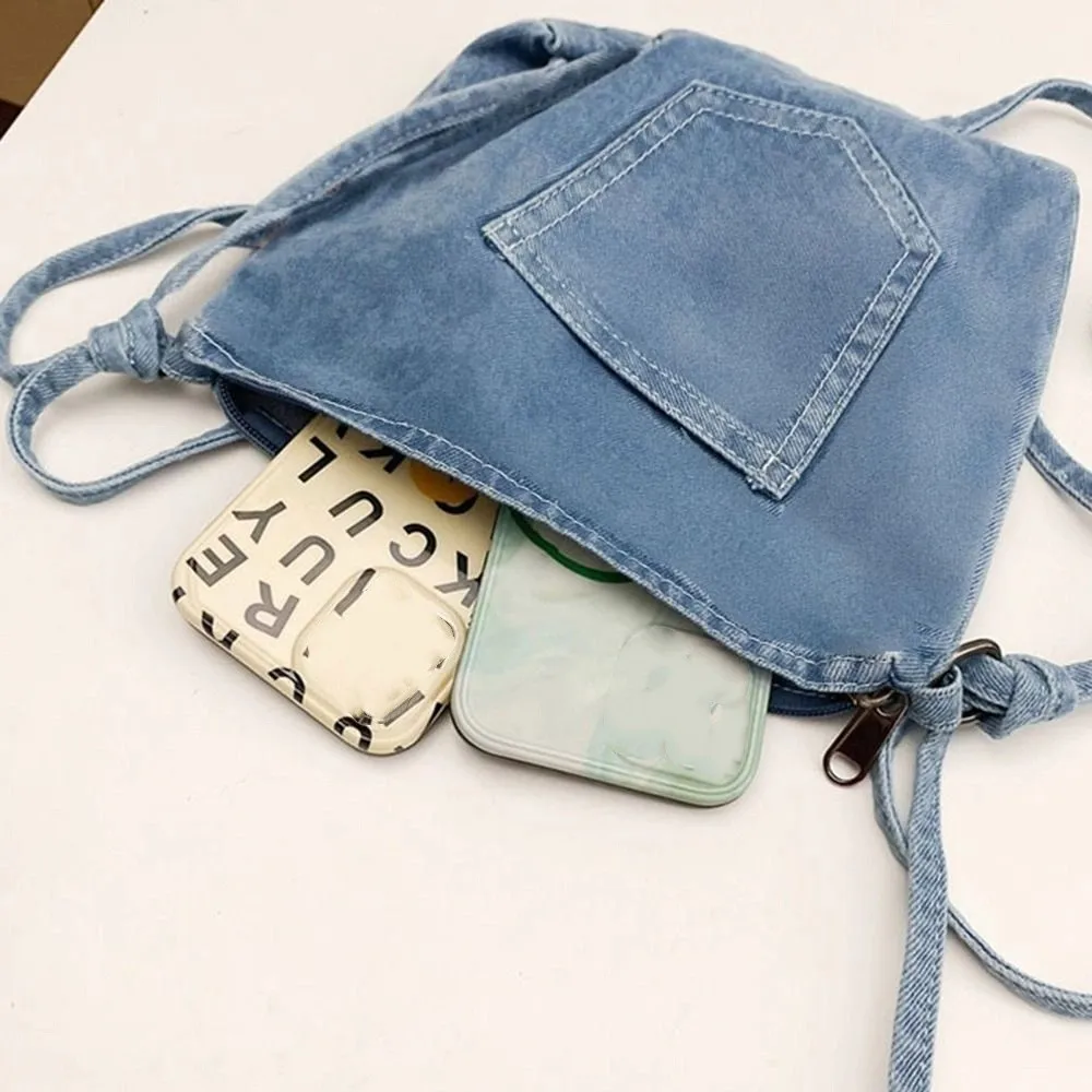 Portable Y2K Denim Canvas Bag Street Style Shopping Bag Vintage Handbag Large Capacity Solid Color Solid Crossbody Bag Students
Portable Y2K Denim Canvas Bag Street Style Shopping Bag Vintage Handbag Large Capacity Solid Color Solid Crossbody Bag Students