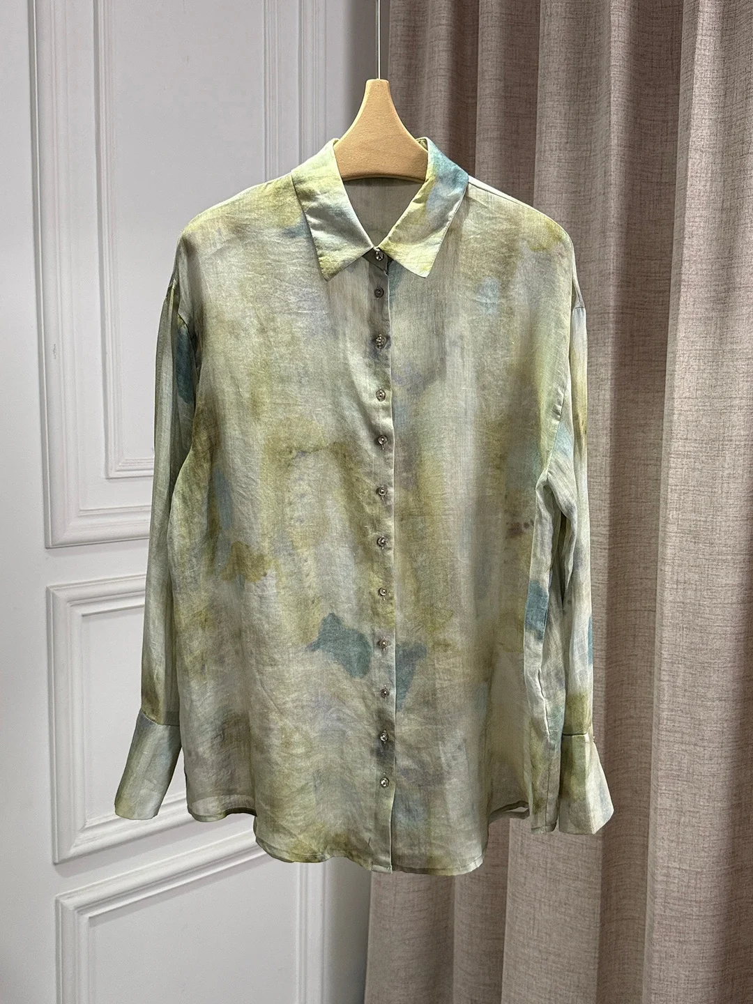 Milan Small Town Natural Vacation Style Long Sleeve Linen Collar Shirt Women's Tie Dye Original Design Straight Cut Composite...
Milan Small Town Natural Vacation Style Long Sleeve Linen Collar Shirt Women's Tie Dye Original Design Straight Cut Composite...