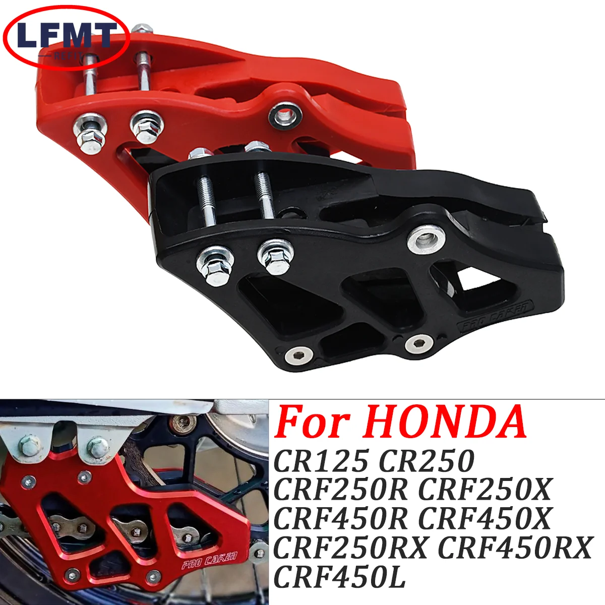 Motorcycle Plastic Chain Guide Guard For Honda CR125 CRF450X CRF250RX CRF450RX CRF CR CR250 CRF250R CRF450R CRF250X 2002-2021
Motorcycle Plastic Chain Guide Guard For Honda CR125 CRF450X CRF250RX CRF450RX CRF CR CR250 CRF250R CRF450R CRF250X 2002-2021