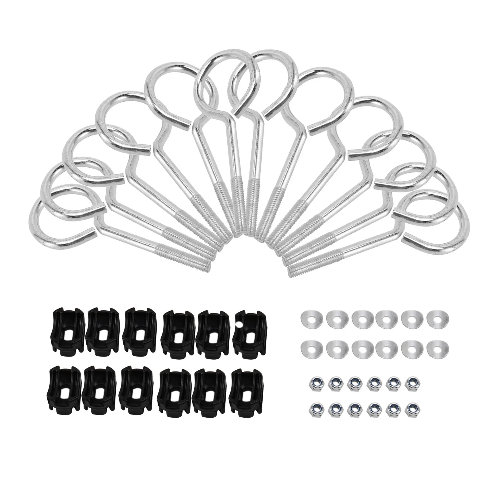 New Trampoline Screws Steel Kit Trampoline Replacement Screw Trampoline Stability Tool with Round Nut Parts
New Trampoline Screws Steel Kit Trampoline Replacement Screw Trampoline Stability Tool with Round Nut Parts