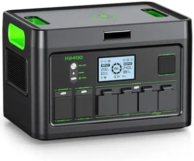 2400W Portable Power Station 1843.2Wh Outdoor Solar Generator with 4 AC Outlets, Fast Charging Emergency Power Backup
2400W Portable Power Station 1843.2Wh Outdoor Solar Generator with 4 AC Outlets, Fast Charging Emergency Power Backup