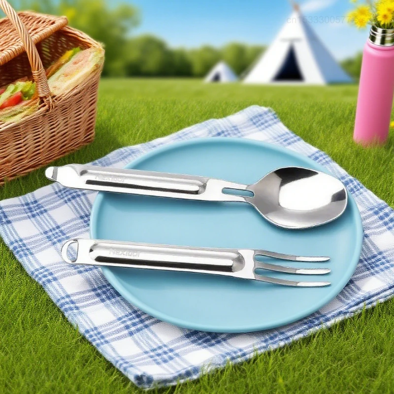Pure Titanium Fork-Spoon Utensil Set Outdoor Fork Spoon Set Western Tableware Portable Fruit Fork Portable for Camping
Pure Titanium Fork-Spoon Utensil Set Outdoor Fork Spoon Set Western Tableware Portable Fruit Fork Portable for Camping