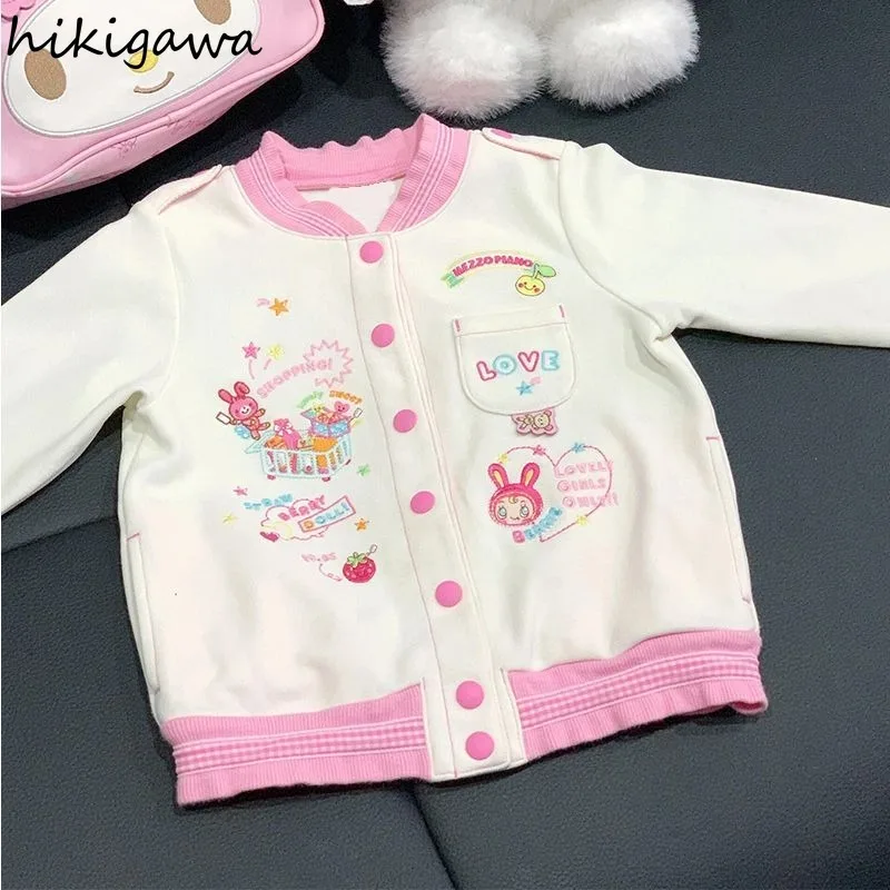 Милые куртки с героями мультфильмов для женщин, Ropa Mujer, модная верхняя одежда с длинными рукавами и принтом кролика, повседневные милые японские пальто, топы Y2k
Милые куртки с героями мультфильмов для женщин, Ropa Mujer, модная верхняя одежда с длинными рукавами и принтом кролика, повседневные милые японские пальто, топы Y2k