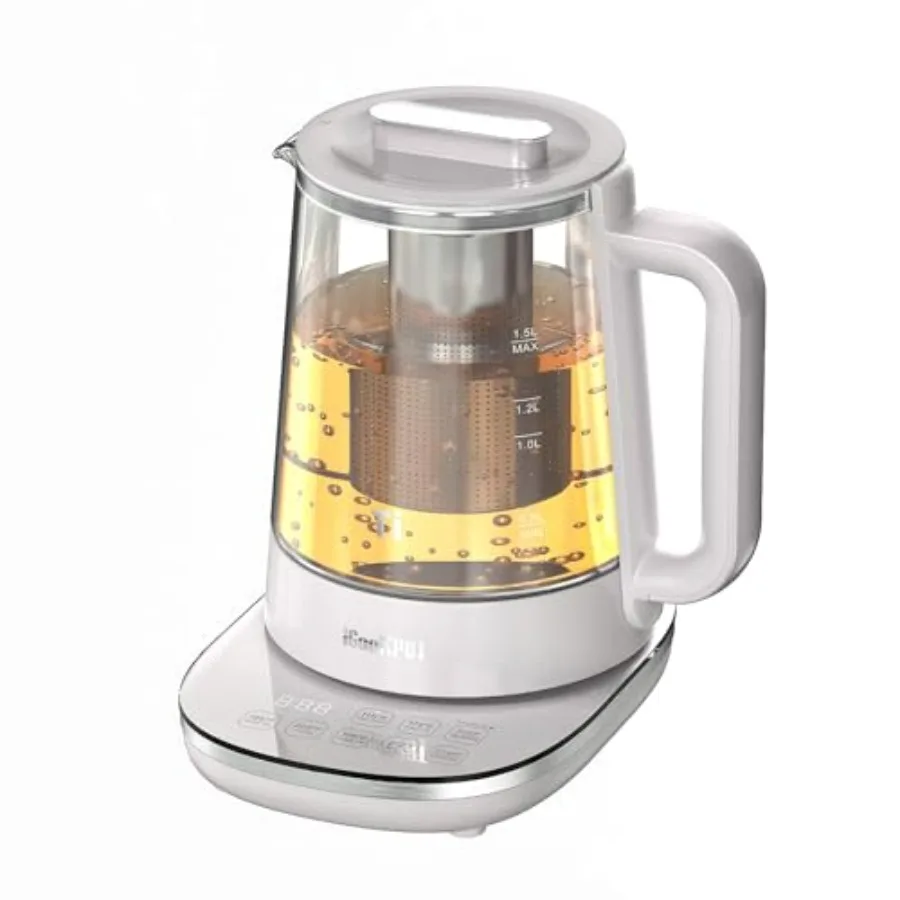 1500W Titanium Hot Tea Maker Glass Electric Kettle with Infuser and Temperature Control 1.5L Rapid Boiling Programmable for Fav
1500W Titanium Hot Tea Maker Glass Electric Kettle with Infuser and Temperature Control 1.5L Rapid Boiling Programmable for Fav