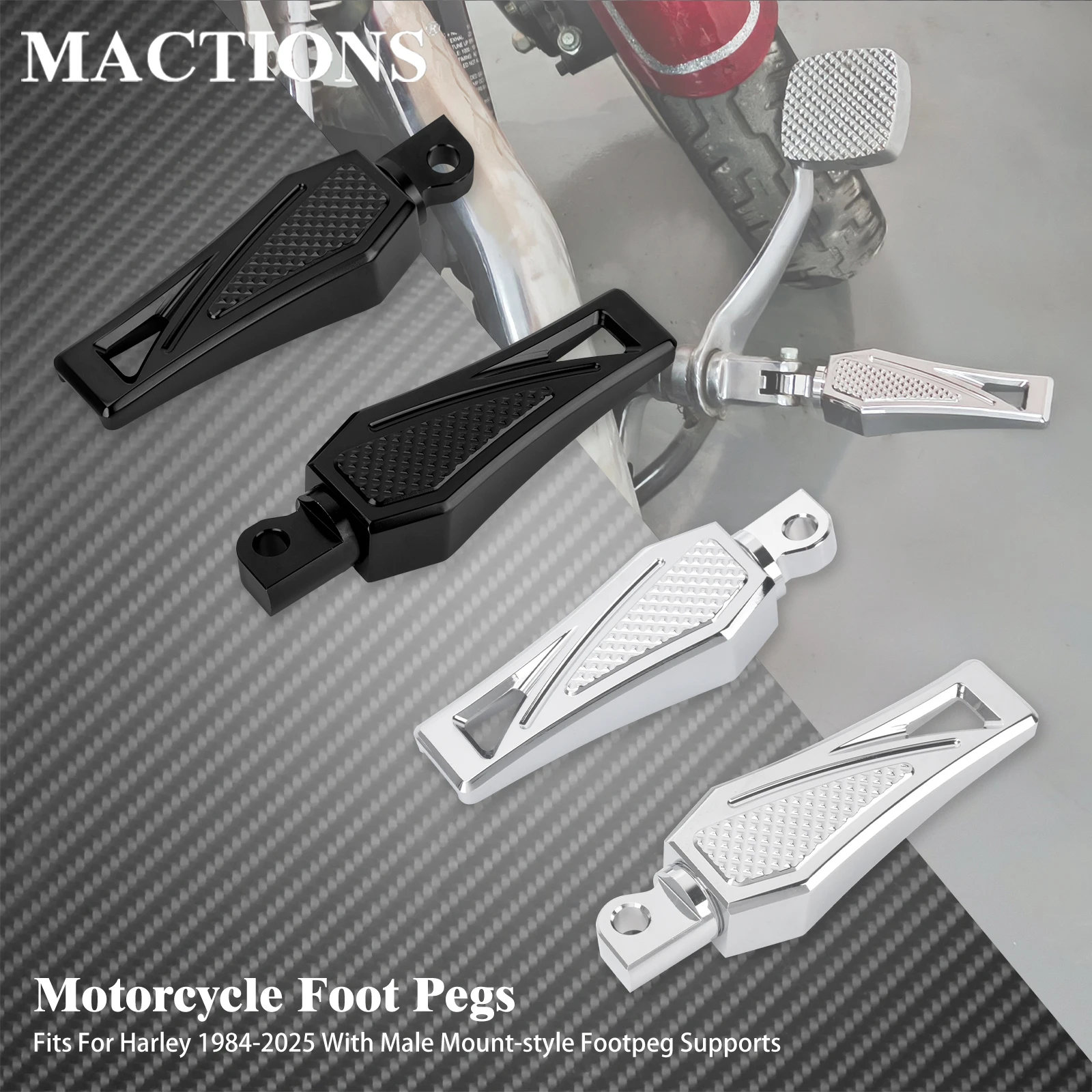 Motorcycle Rear Passenger Footrest Pedals Male Mount Foot Pegs For Harley Touring Road Street Glide Sportster XL Softail Dyna
Motorcycle Rear Passenger Footrest Pedals Male Mount Foot Pegs For Harley Touring Road Street Glide Sportster XL Softail Dyna