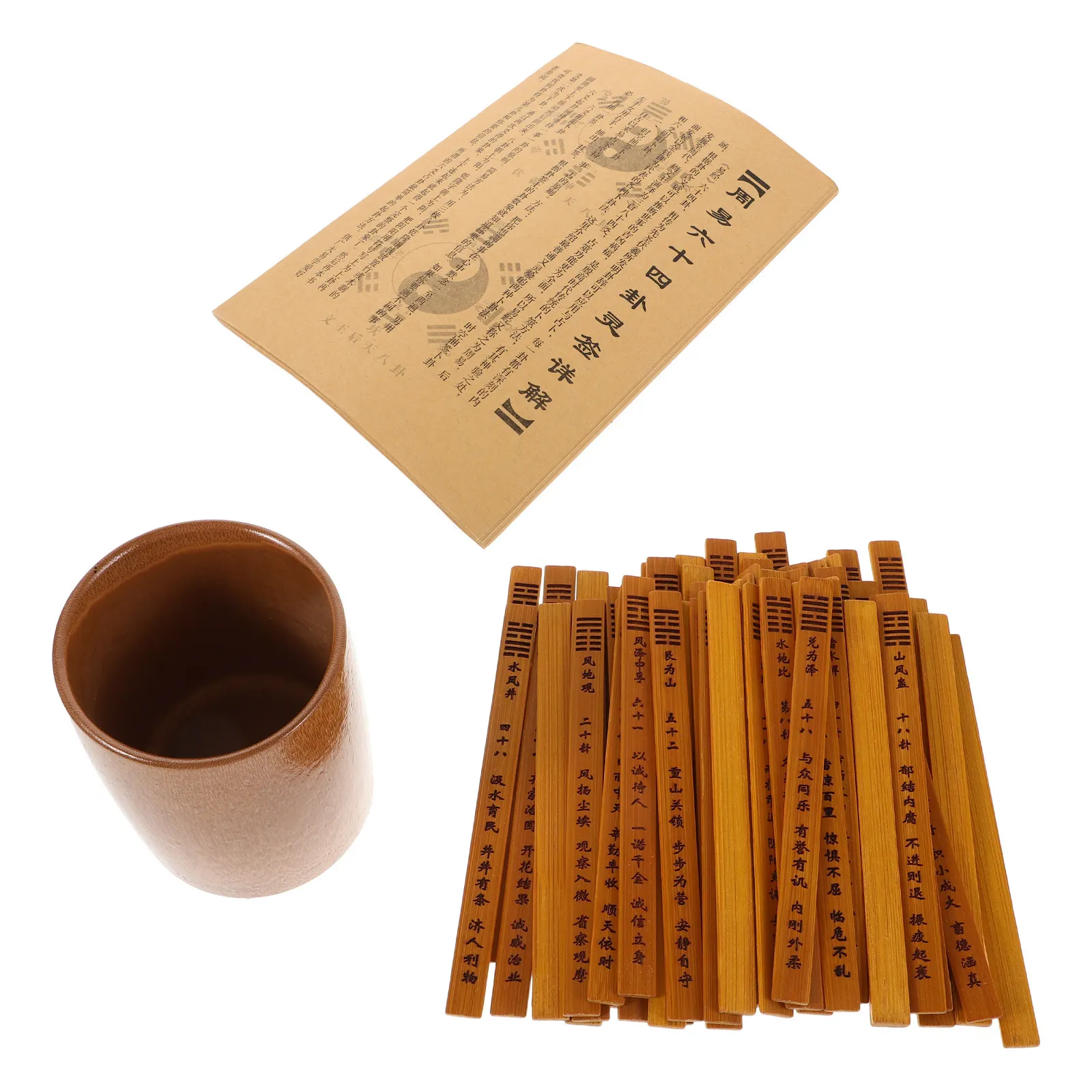 1Set I Ching Divination Sticks with Complete Hexagrams Portable Mystic Bamboo Sticks for Family Gathering Education Cultural
1Set I Ching Divination Sticks with Complete Hexagrams Portable Mystic Bamboo Sticks for Family Gathering Education Cultural