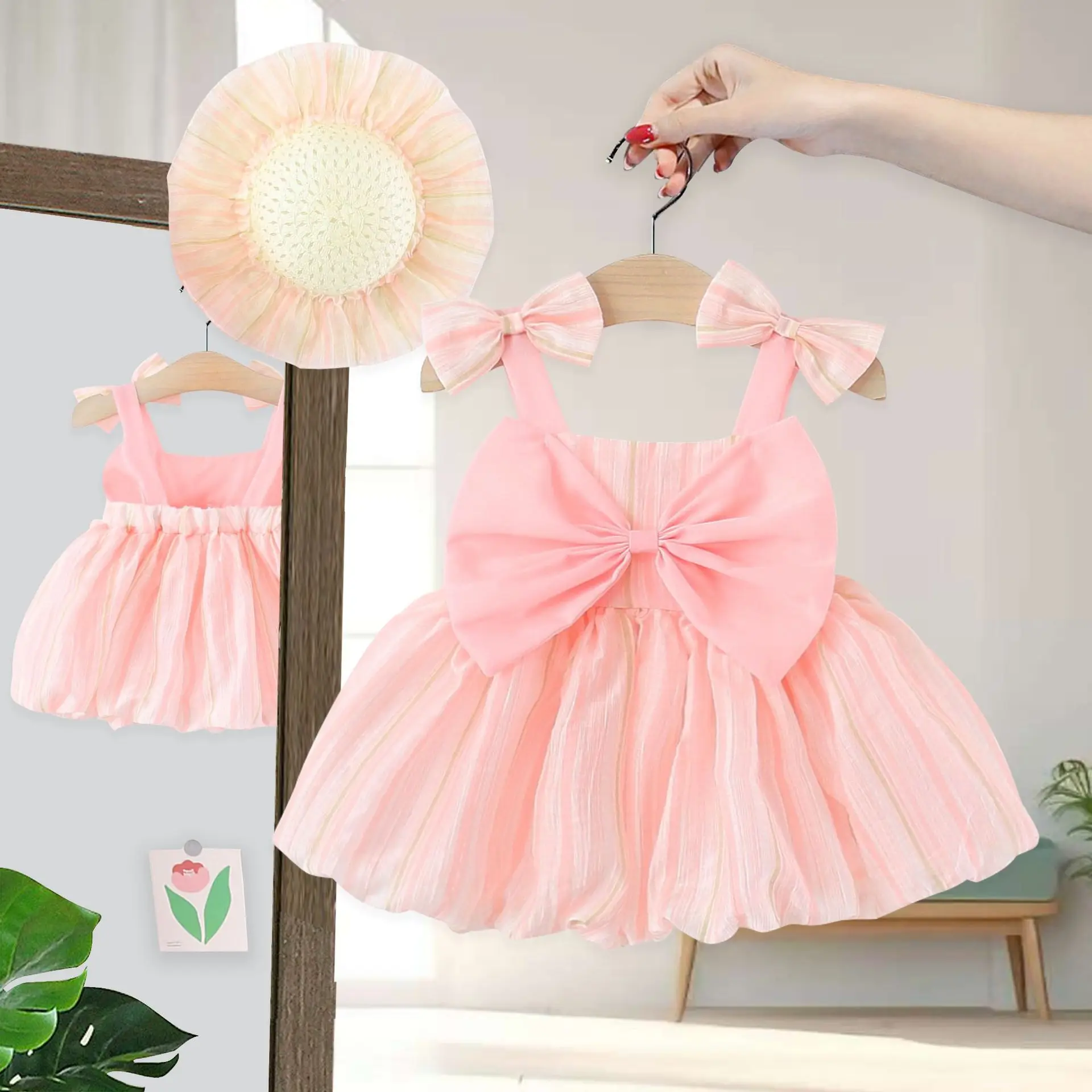Girls' Summer Dress 2025 Korean Style Vertical Stripe Suspender Dress, Baby Countryside Style Princess Dress
Girls' Summer Dress 2025 Korean Style Vertical Stripe Suspender Dress, Baby Countryside Style Princess Dress