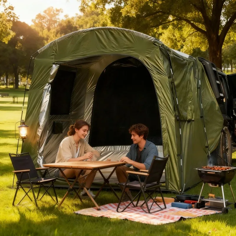 New 2-3 Person Car Rear Tent Universal for SUV | Waterproof with Ground Sheet Oversized High Top Space Portable Camping Tent
New 2-3 Person Car Rear Tent Universal for SUV | Waterproof with Ground Sheet Oversized High Top Space Portable Camping Tent
