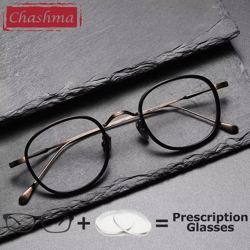 Chashma Acetate Titanium Prescription Glasses Round Vintage Frame Myopia Glasses Luxury Fashion Optical Eyewear Women
Chashma Acetate Titanium Prescription Glasses Round Vintage Frame Myopia Glasses Luxury Fashion Optical Eyewear Women