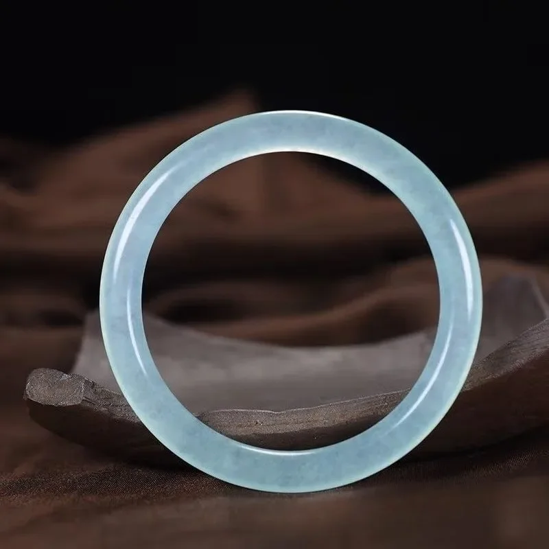 Azure Light Blue Water Ice Type Thin Round Strip Quartz Rock Jade Bracelet Girl Jewelry
Azure Light Blue Water Ice Type Thin Round Strip Quartz Rock Jade Bracelet Girl Jewelry
