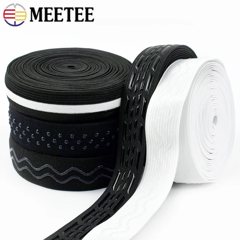 5/10/20M Meetee 10-50mm Non-Slip Silicone Elastic Band Stretch Ribbon for Bra Strap Waistband Underwear DIY Sewing Accessories
5/10/20M Meetee 10-50mm Non-Slip Silicone Elastic Band Stretch Ribbon for Bra Strap Waistband Underwear DIY Sewing Accessories