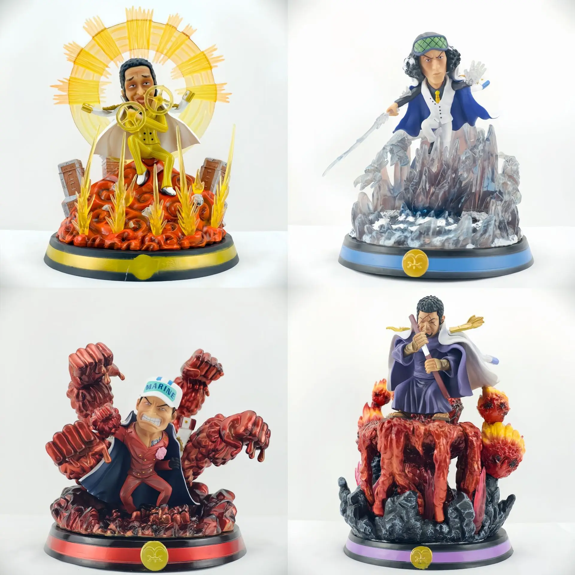 Цельный набор статуй BBT Marine Admirals: Akainu, Kizaru, Aokiji & Fujitora, Коллекционная аниме-фигурка премиум-класса
Цельный набор статуй BBT Marine Admirals: Akainu, Kizaru, Aokiji & Fujitora, Коллекционная аниме-фигурка премиум-класса