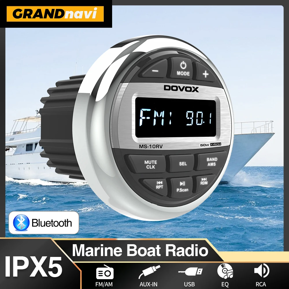 GRANDnavi Waterproof Bluetooth Marine Stereo Radio FM/AM Digital Media Audio Player for Boat Yacht ATV UTV Cart Motorcycle
GRANDnavi Waterproof Bluetooth Marine Stereo Radio FM/AM Digital Media Audio Player for Boat Yacht ATV UTV Cart Motorcycle