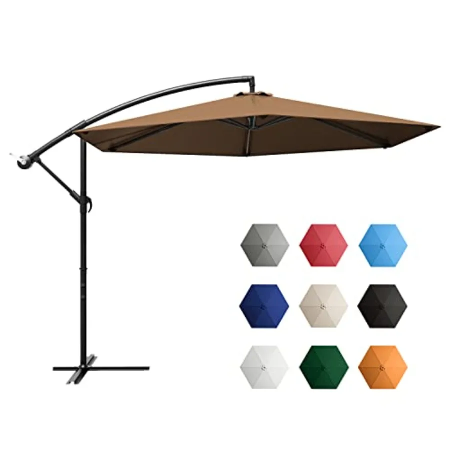10Feet Offset Patio Umbrella with 6 Ribs Outdoor Market Hanging Umbrella with Crank and Easy Tilt for Garden Lawn Backyard and
10Feet Offset Patio Umbrella with 6 Ribs Outdoor Market Hanging Umbrella with Crank and Easy Tilt for Garden Lawn Backyard and