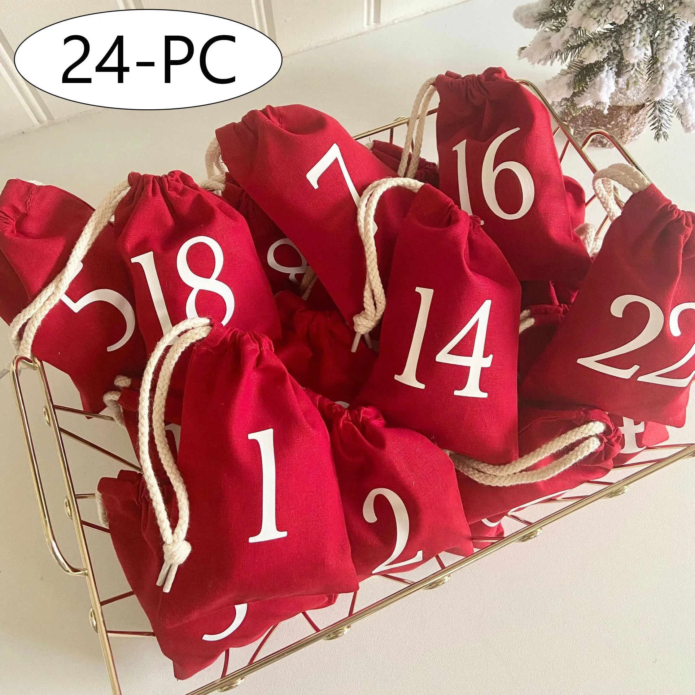24-Pack Personalized Christmas Red Drawstring Bags With Customizable Numbers Christmas Gift Bags Christmas Advent Calendar Bags
24-Pack Personalized Christmas Red Drawstring Bags With Customizable Numbers Christmas Gift Bags Christmas Advent Calendar Bags