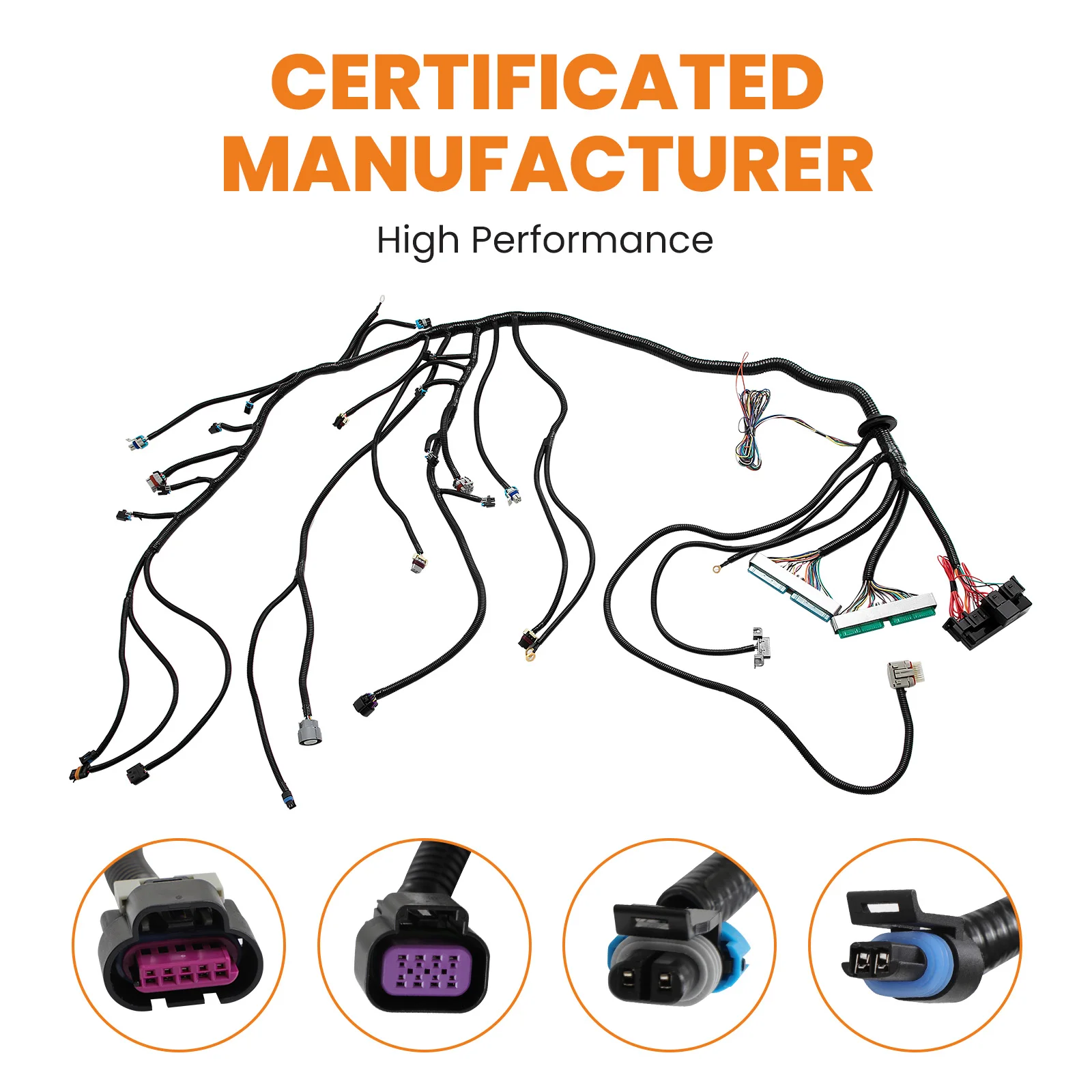 Complete Engine and Transmission Harness for LS1 Vortec T56 drive By Wire Only 18" added 2003-07 for Chevrolet,/Gmc/Cadillac
Complete Engine and Transmission Harness for LS1 Vortec T56 drive By Wire Only 18" added 2003-07 for Chevrolet,/Gmc/Cadillac