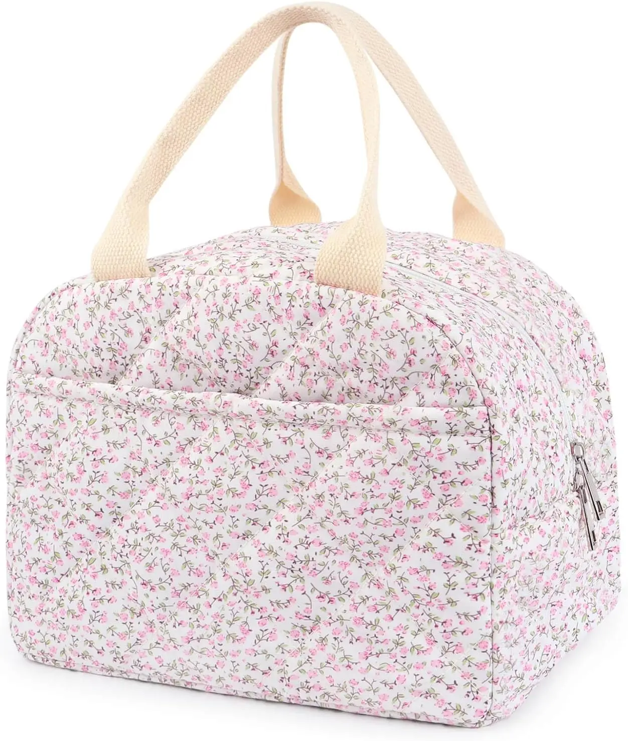 Cute Quilted Floral Insulated Lunch Bag for Women, Large Capacity Cooler Tote for Work Travel Picnic
Cute Quilted Floral Insulated Lunch Bag for Women, Large Capacity Cooler Tote for Work Travel Picnic