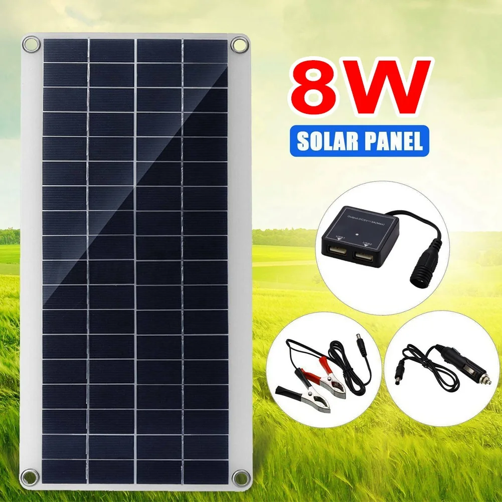 [A92P!】 1X8W 12V Dual USB/DC Flexible Solar Panel Efficient Car Battery Charge Camping
[A92P!】 1X8W 12V Dual USB/DC Flexible Solar Panel Efficient Car Battery Charge Camping