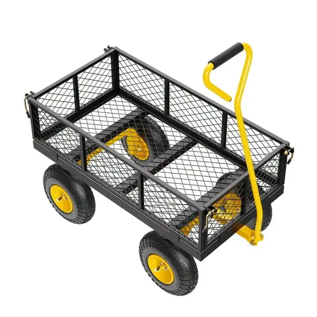 500 Lbs Metal Garden Trolley, Robust Garden Cart Easily Maneuverable on Wheels,with 10" All Ground Tires
500 Lbs Metal Garden Trolley, Robust Garden Cart Easily Maneuverable on Wheels,with 10" All Ground Tires