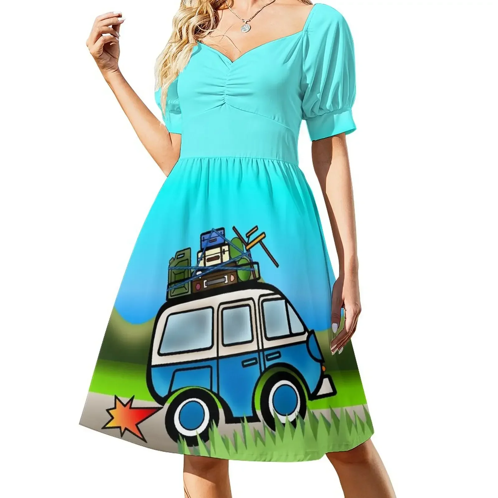 Happy Camper Short-Sleeved Dress women's summer clothing 2025 dresses summer Dress woman women's summer jumpsuit
Happy Camper Short-Sleeved Dress women's summer clothing 2025 dresses summer Dress woman women's summer jumpsuit