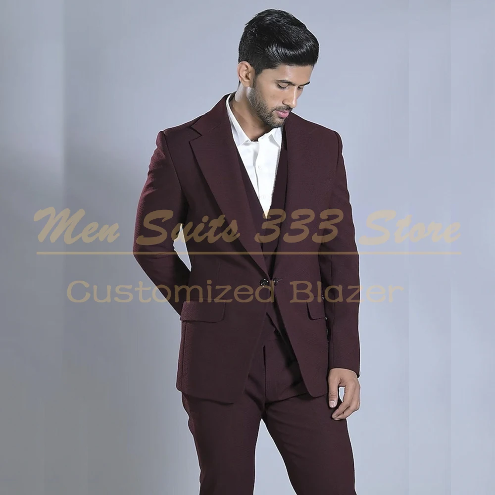 Luxury Wedding Men's Suits Elegant Single Breasted Notch Lapel Slim Fit 3 Piece Jacket Pants Vest Male Clothing Costume Homme
Luxury Wedding Men's Suits Elegant Single Breasted Notch Lapel Slim Fit 3 Piece Jacket Pants Vest Male Clothing Costume Homme