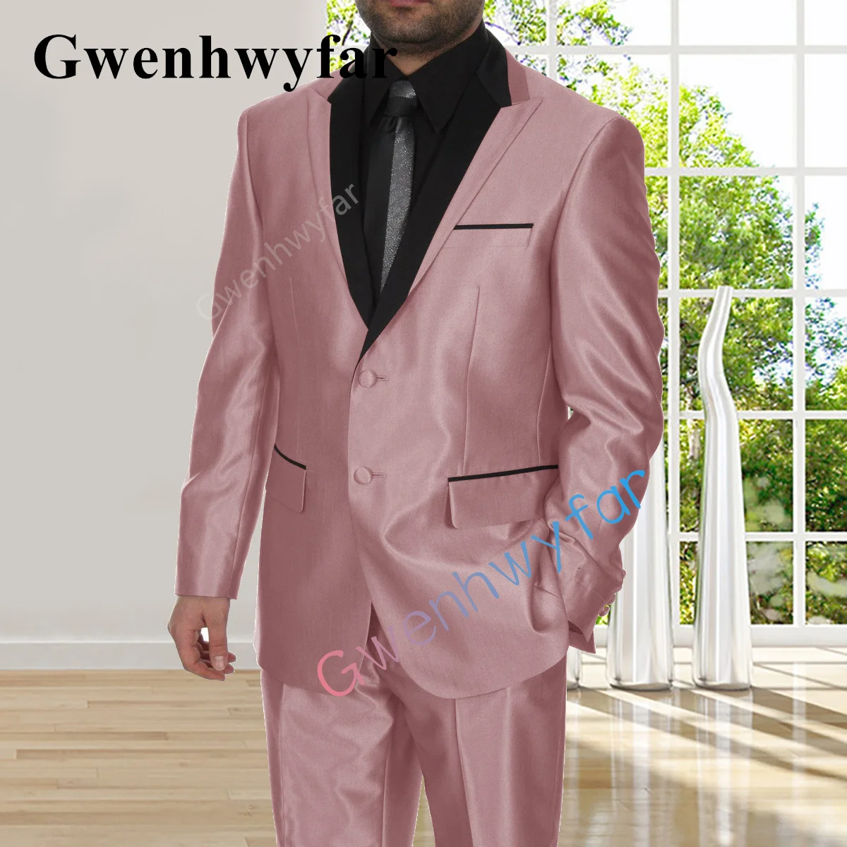 Gwenhwyfar 2022 New Fashion Rose Gold Satin Fabric Tuxedo Suit Summer New Wedding Groom Casual Style 2 Piece Set
Gwenhwyfar 2022 New Fashion Rose Gold Satin Fabric Tuxedo Suit Summer New Wedding Groom Casual Style 2 Piece Set