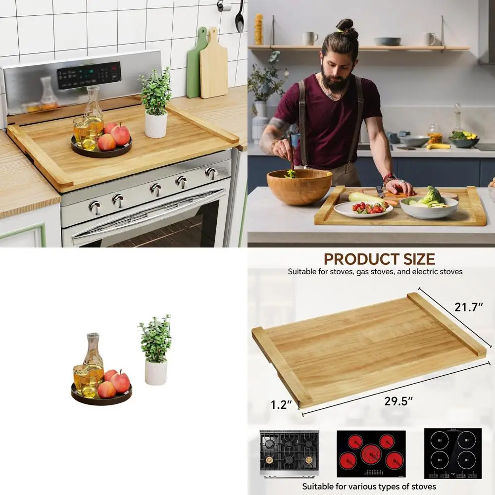 Rustic Decorative Serving Tray for Kitchen, 30 x 22, Wood Stove Top Protector, Bright Wood Finish
Rustic Decorative Serving Tray for Kitchen, 30 x 22, Wood Stove Top Protector, Bright Wood Finish