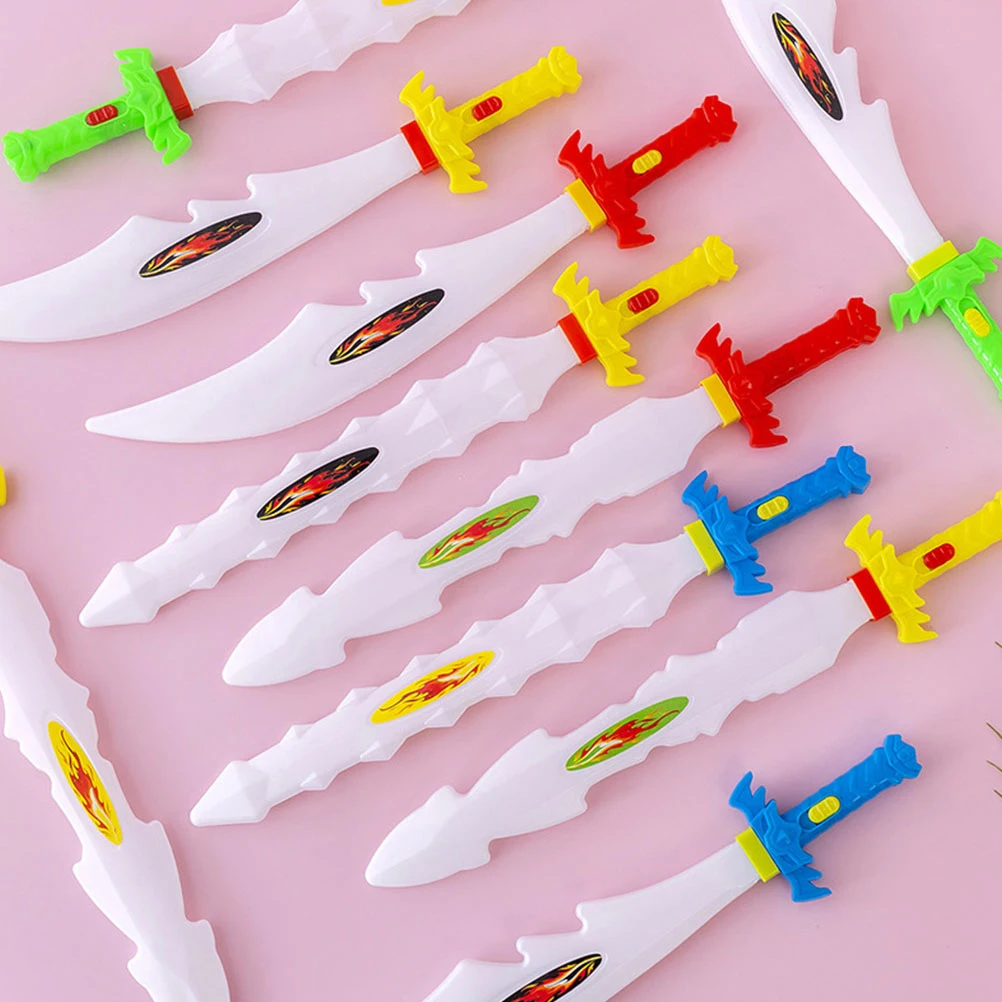 12Pcs Children Sword Toys Cartoon Luminous Sword Toys Kids Plastic Swords Children Party Favors Colored Glowing Sword Playthings
12Pcs Children Sword Toys Cartoon Luminous Sword Toys Kids Plastic Swords Children Party Favors Colored Glowing Sword Playthings