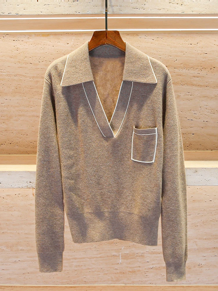 SIVOS Высококачественный осенне-зимний вязаный свитер с воротником для колледжа, женский модный высококачественный китайский бренд Sandro
SIVOS Высококачественный осенне-зимний вязаный свитер с воротником для колледжа, женский модный высококачественный китайский бренд Sandro