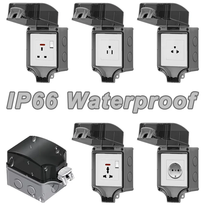 IP66 промышленного класса, ЕС, США, Великобритания, тайская панель, настенное крепление, наружная розетка с водонепроницаемой распределительной коробкой из АБС-пластика
IP66 промышленного класса, ЕС, США, Великобритания, тайская панель, настенное крепление, наружная розетка с водонепроницаемой распределительной коробкой из АБС-пластика