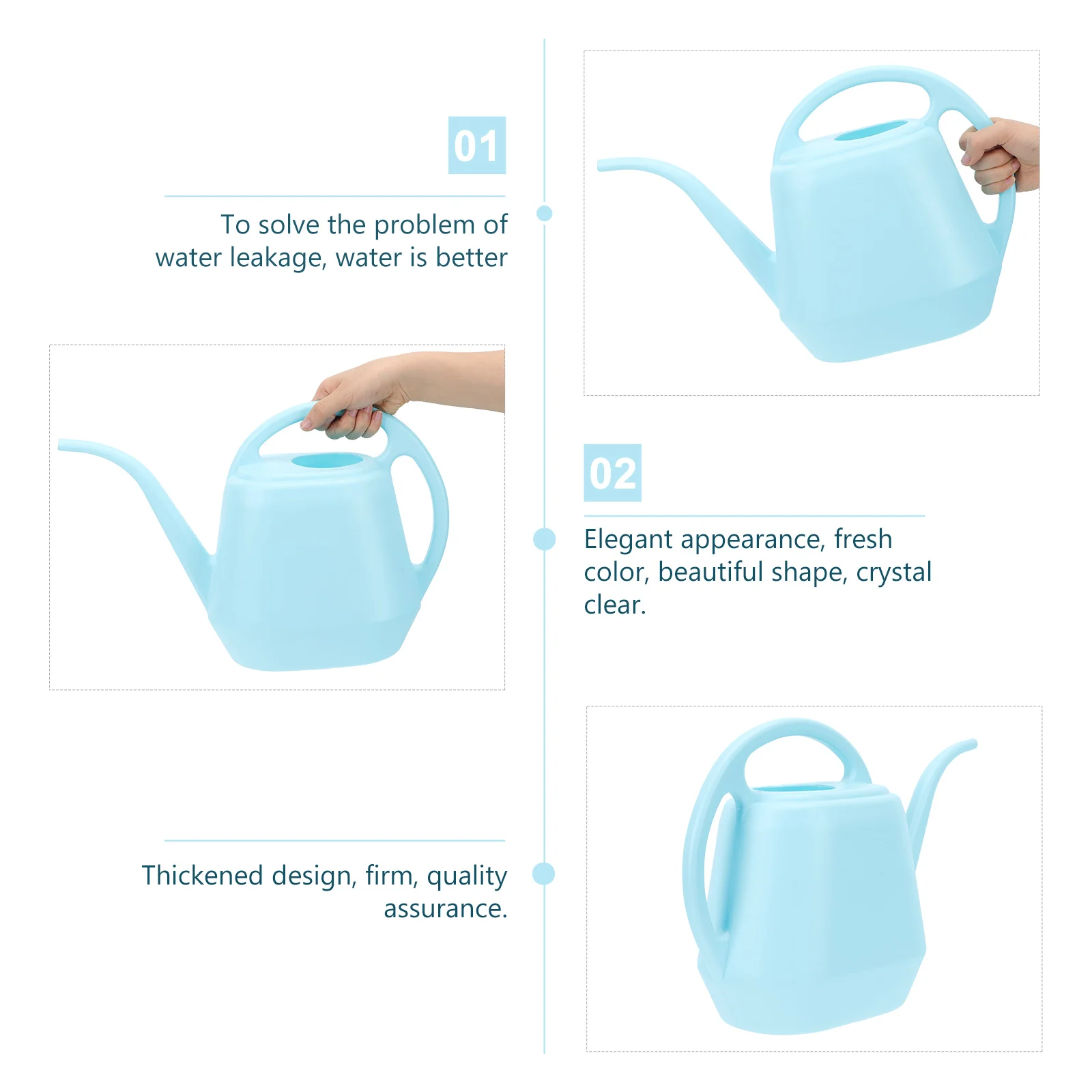 1pc Long Mouth Watering Can Sky-blue PP Material Large Capacity Handheld Home Pot Outdoor Gardening Tool Sprinkle Kettle Plant
1pc Long Mouth Watering Can Sky-blue PP Material Large Capacity Handheld Home Pot Outdoor Gardening Tool Sprinkle Kettle Plant