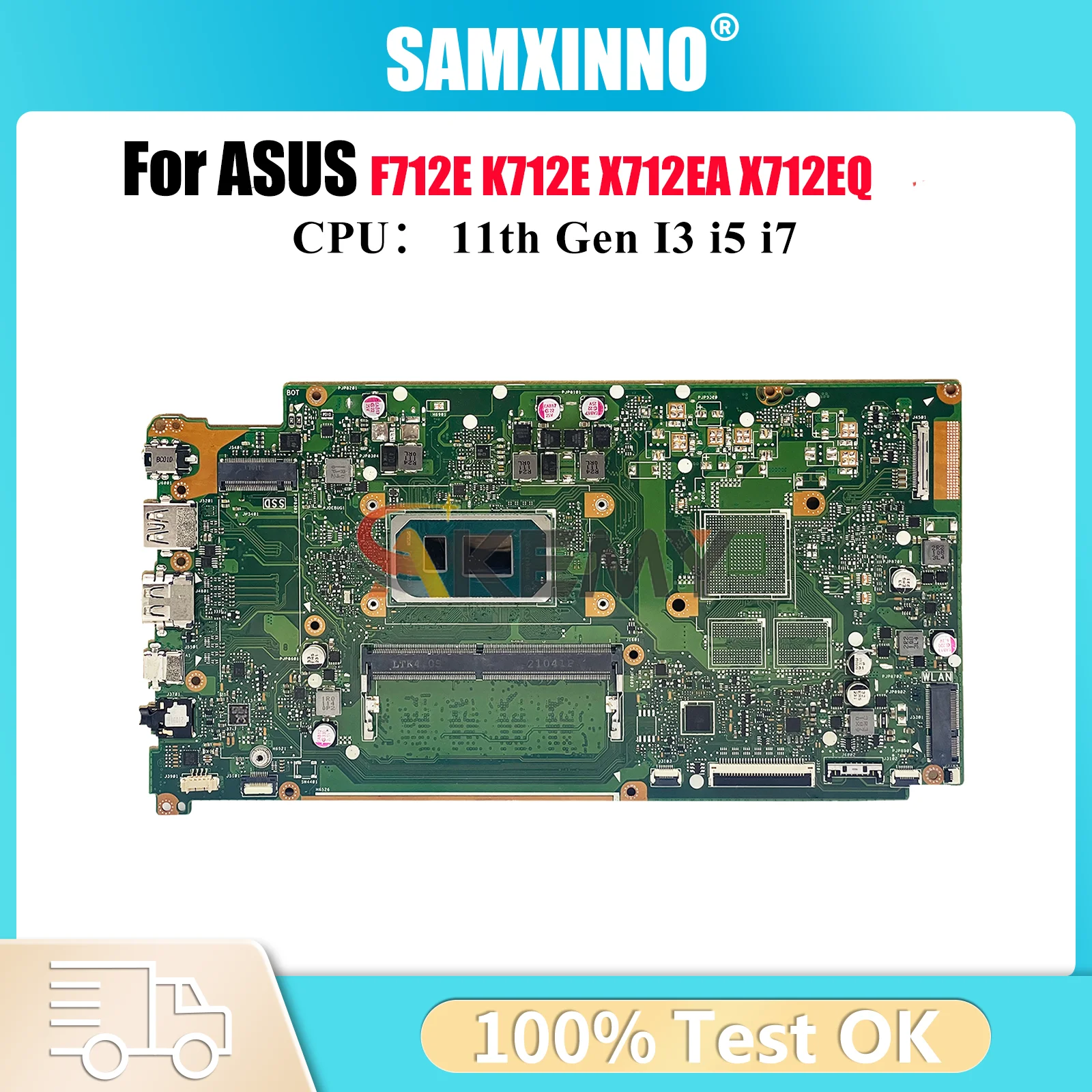 X712EA Материнская плата для ноутбука ASUS VivoBook K712E X712EA X712E X712EQ F712E Материнская плата с 11-го поколения I3 i5 i7 100% tests OK stk
X712EA Материнская плата для ноутбука ASUS VivoBook K712E X712EA X712E X712EQ F712E Материнская плата с 11-го поколения I3 i5 i7 100% tests OK stk