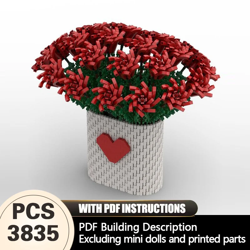 Creators Plant Series Model MOC Building Bricks Two Dozen Red Flowers Modular Technology Gift Holiday Assemble Children Toy Suit
Creators Plant Series Model MOC Building Bricks Two Dozen Red Flowers Modular Technology Gift Holiday Assemble Children Toy Suit