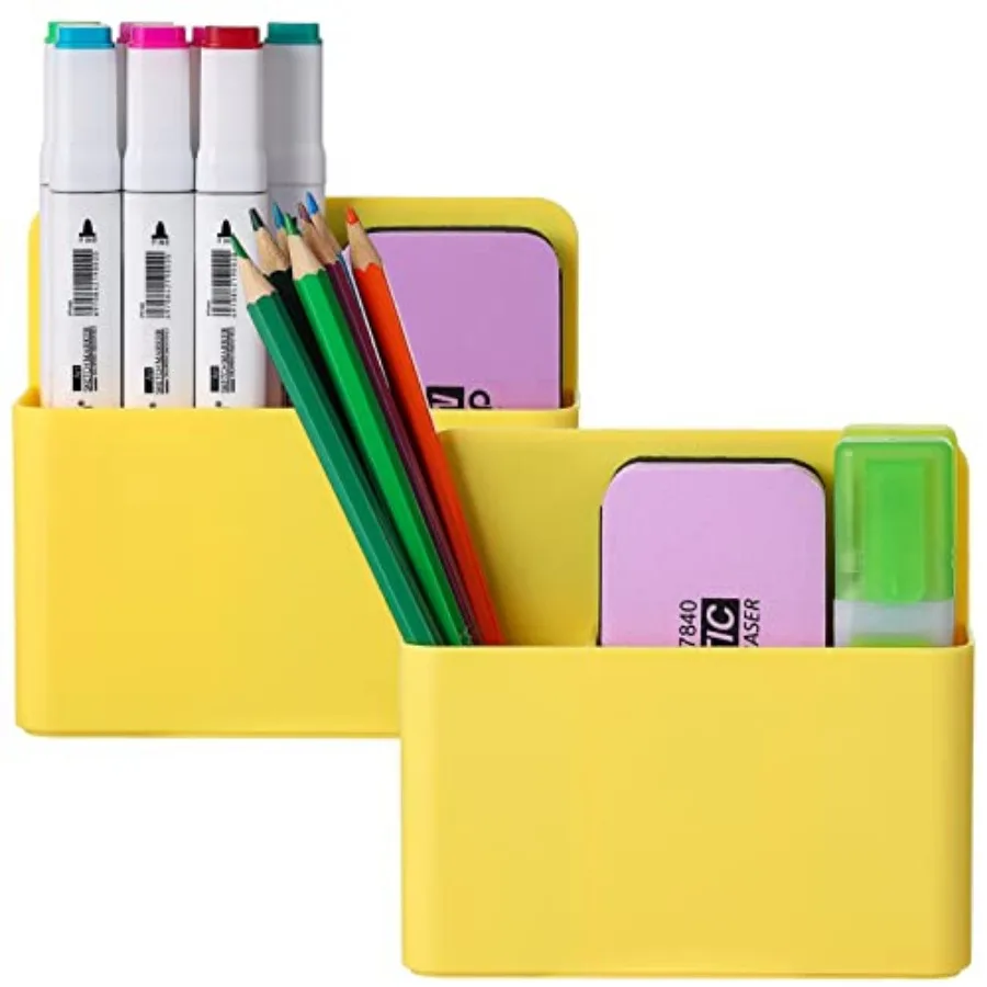 Mabrasse 2p Magnetic Dry Erase Marker Holder, Pen and Eraser Holder for Whiteboard, Magnet Pencil Cup Utility Storage Organizer
Mabrasse 2p Magnetic Dry Erase Marker Holder, Pen and Eraser Holder for Whiteboard, Magnet Pencil Cup Utility Storage Organizer