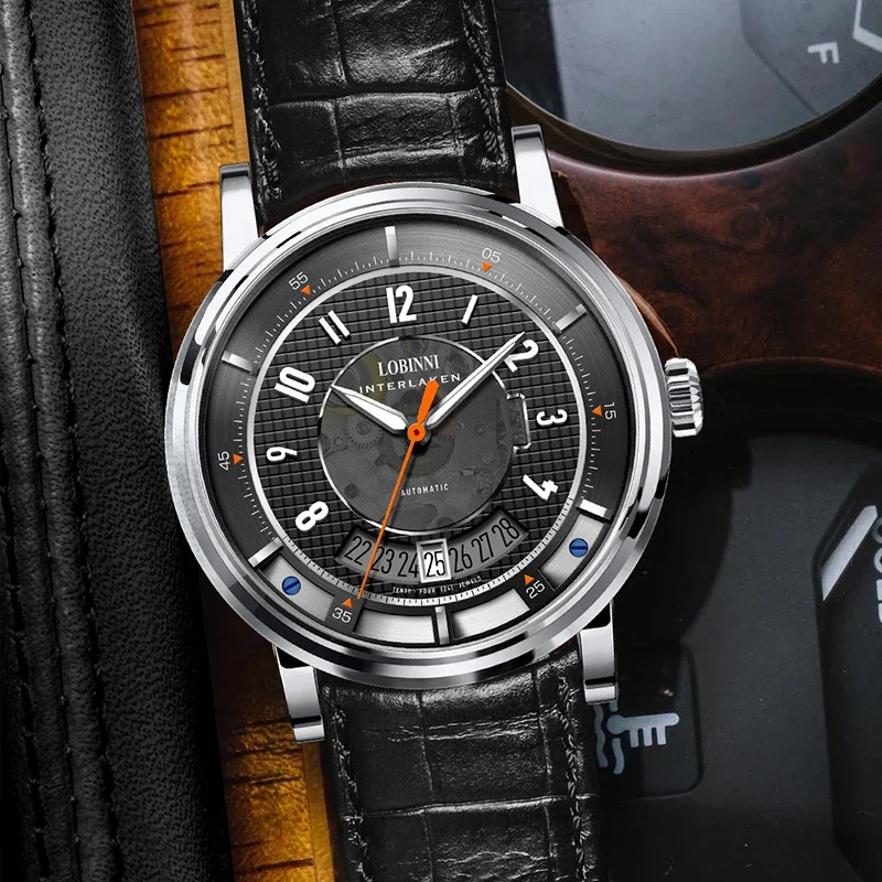 LOBINNI Luxury Design Men Leather Belt Wristwatch Date Mechanical Clock Sapphire Crystal 40.5mm Automatic Watches
LOBINNI Luxury Design Men Leather Belt Wristwatch Date Mechanical Clock Sapphire Crystal 40.5mm Automatic Watches
